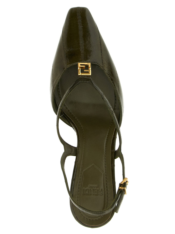Fendi Fendi Ffold Pumps - Green | 4a4c095d51ccd9cf04a7ebf8be8a0798f6c2f83c