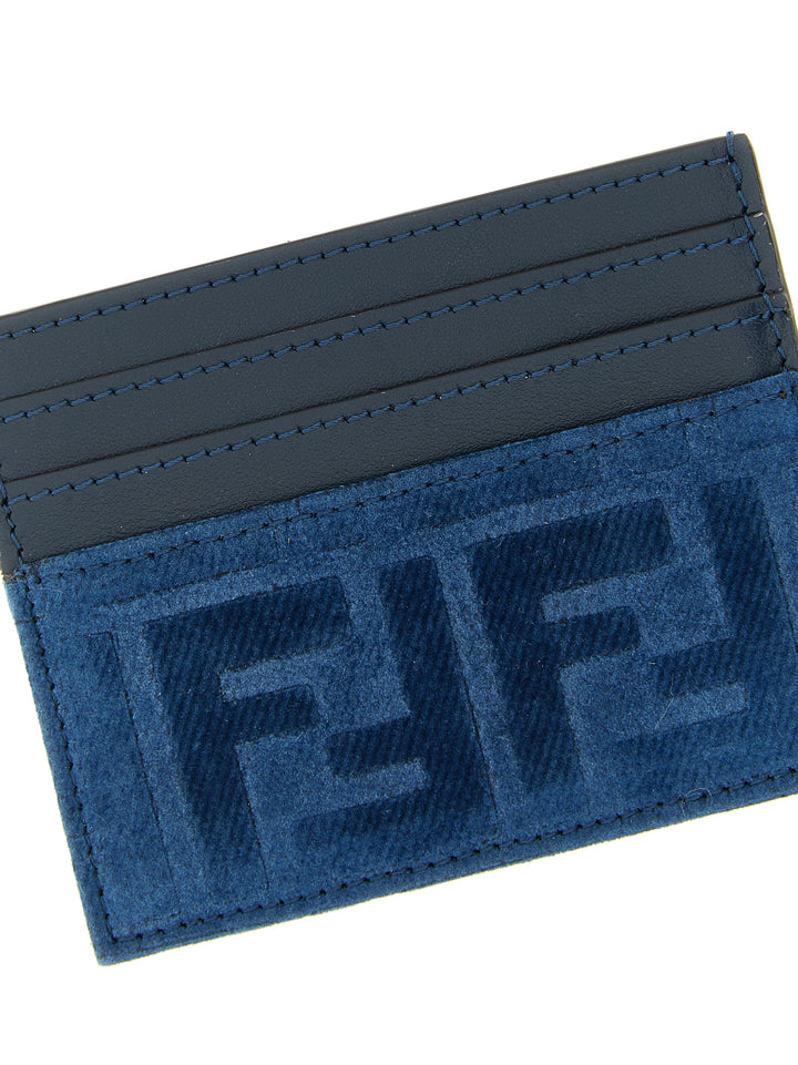 Fendi Ff Denim Card Holder Wallets and Card Holders - Blue | 535813ce12dce3b13cae1a563b59a0357b0cb3c9