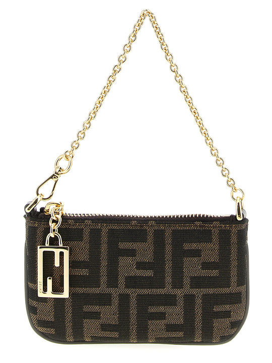 Mini Flat Zucca Clutch Brown