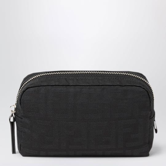 Black Superlight Ff Zucca Fabric Small Toiletry Case