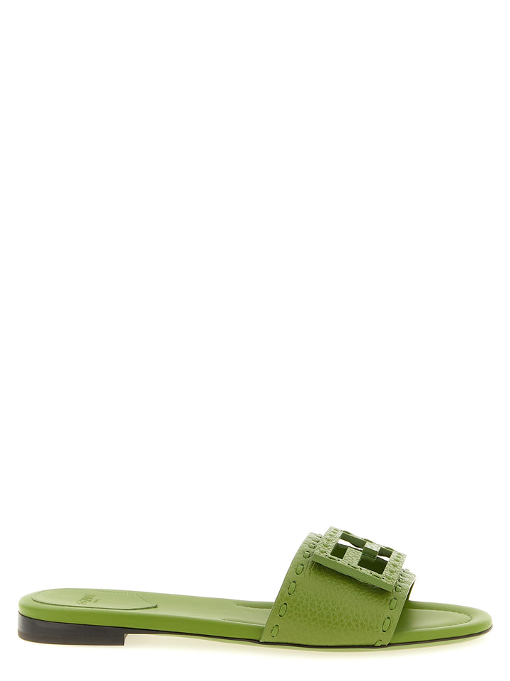 Fendi Baguette Sandals - Green | a19dca770cf15224a140c862eed3d3943dcd4123