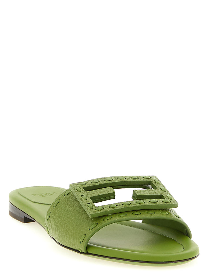 Fendi Baguette Sandals - Green | 930529381eaddc3538b593ee868fd5a45b1217cf
