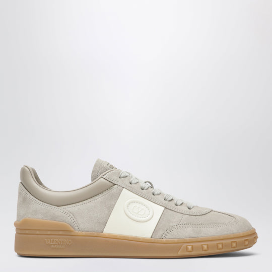 Upvillage Mixed-Material Sneakers In Beige And Ivory