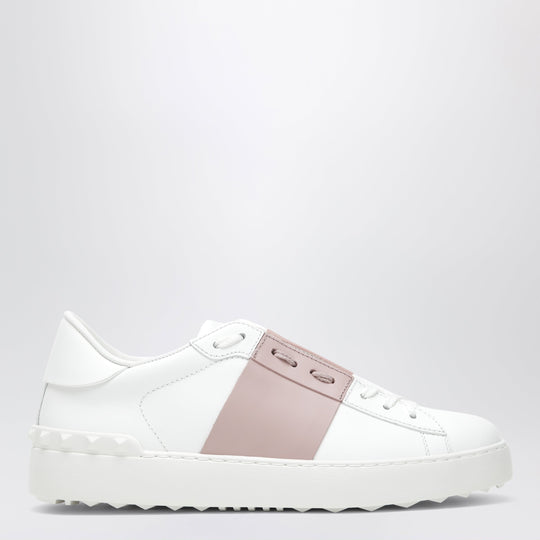 Open Sneakers In White/Antique Pink