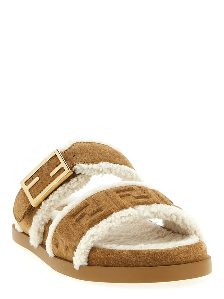 Fendi Fendi Feel Sandals - Beige | dc2b56951f90ad55350ee9355e1cc8696a3eeaa9