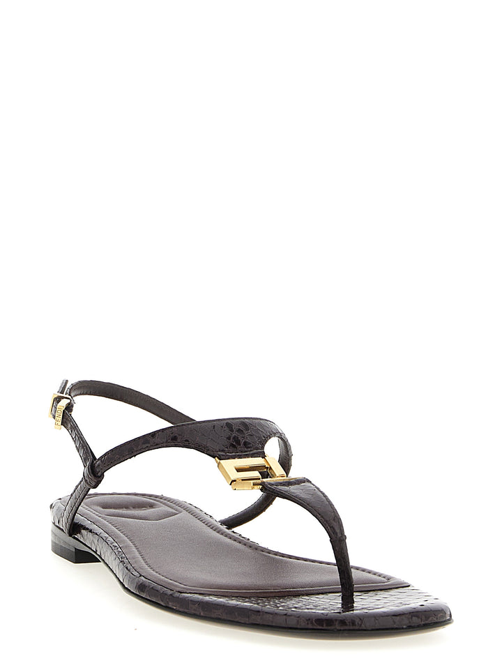 Fendi Fendi Ffold Sandals - Purple | f5113a793ece388d95d2f7aecdea2213c0a19dbc