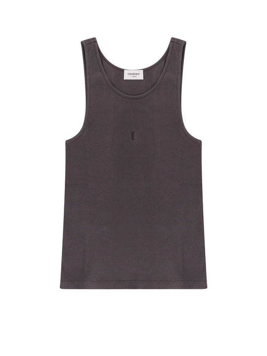 Cotton Ribbed Top With Cassandre Logo