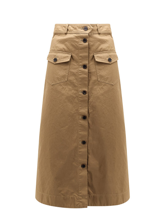 Serge Cotton Midi Skirt