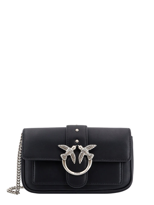 Love One Pocket Leather Shoulder Bag With Love Birds Buckle