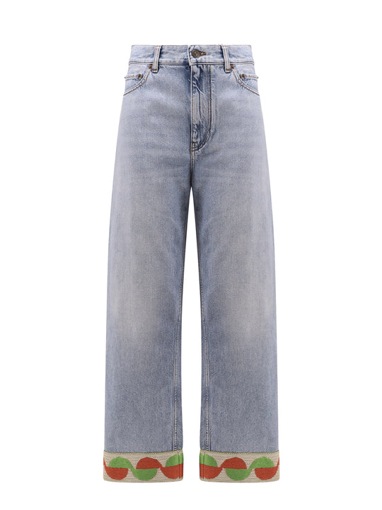 Jeans With Jacquard Profiles