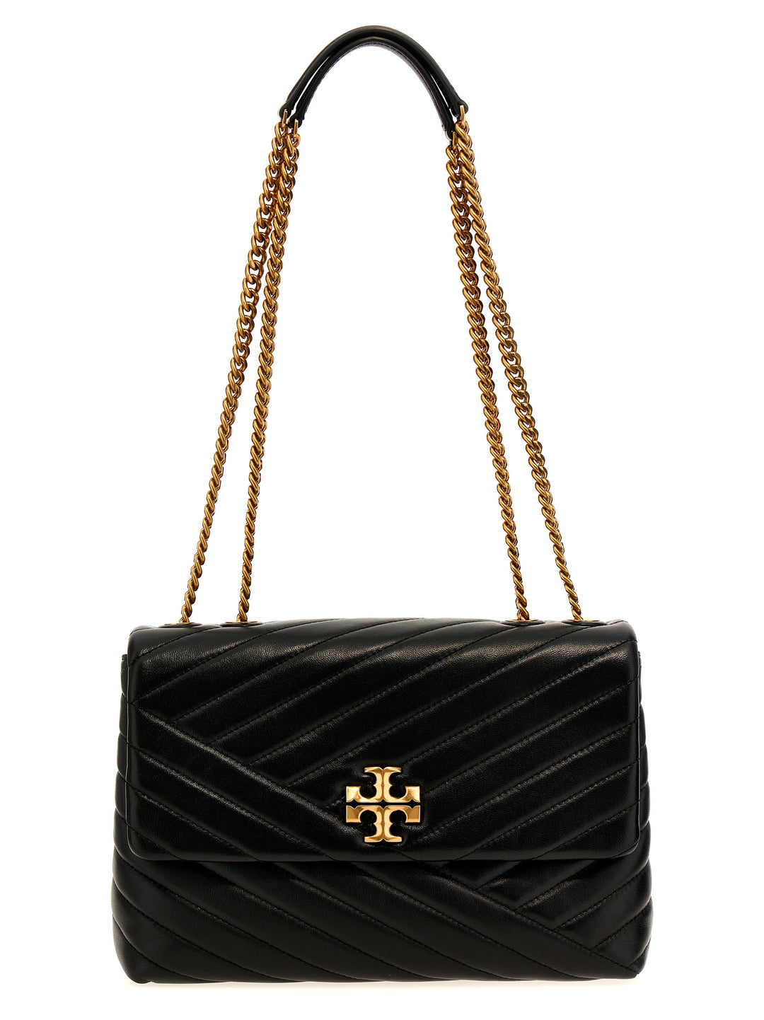 Tory Burch Kira Chevron Convertible Crossbody Bags - Black | 866eb381eda1a095f8d247b3d39e906dd0cb935c