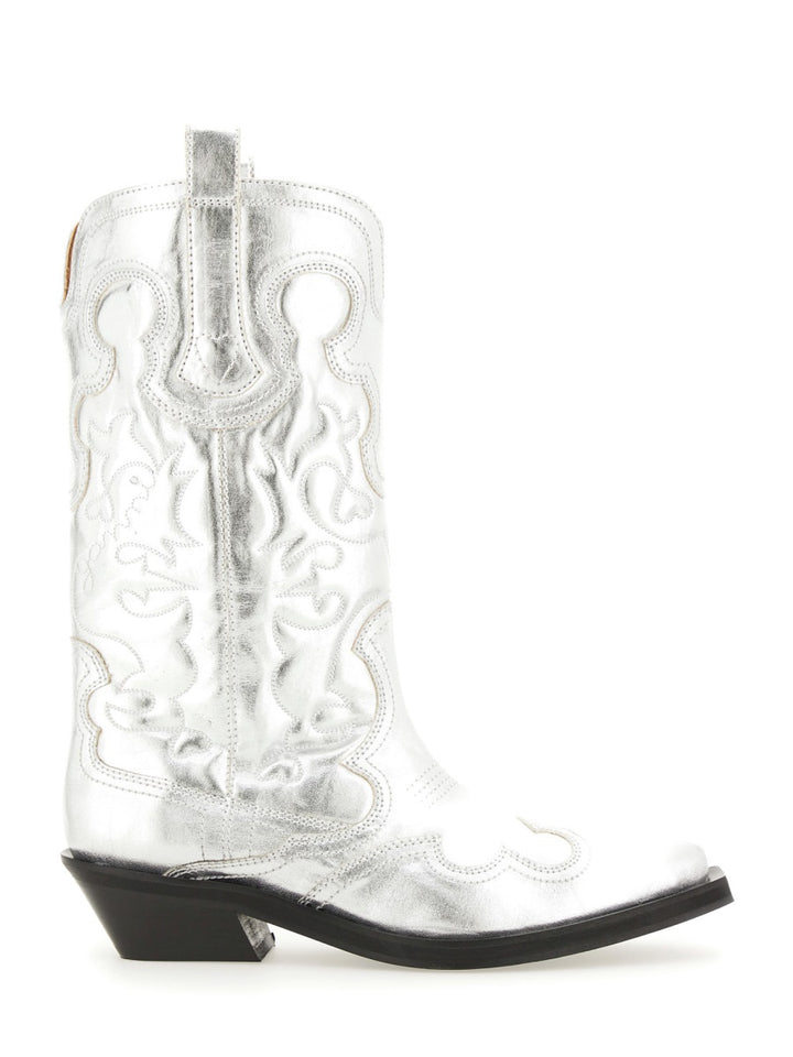 Ganni Boots - Silver | Wanan Luxury