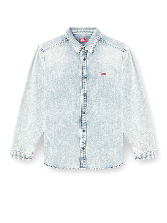 D-Simply Denim Shirt With Logo Embroidery