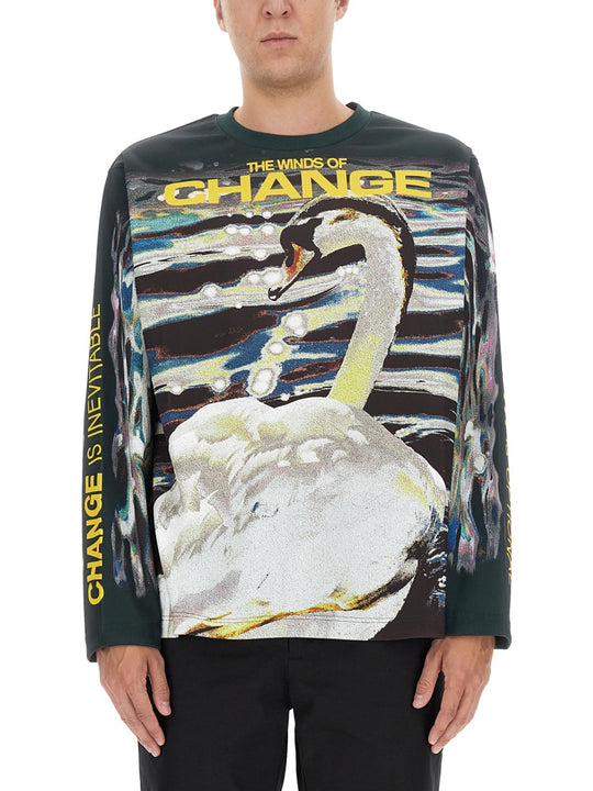 Swan Print T-Shirt