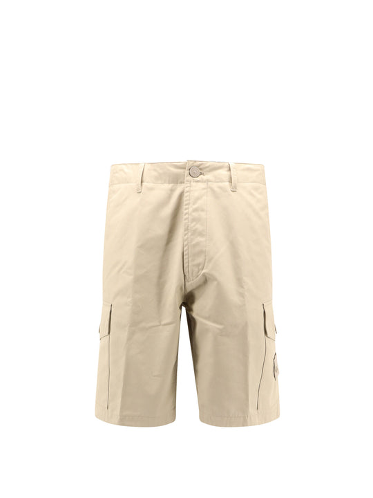 Organic Cotton Bermuda Shorts With Iconic Patch