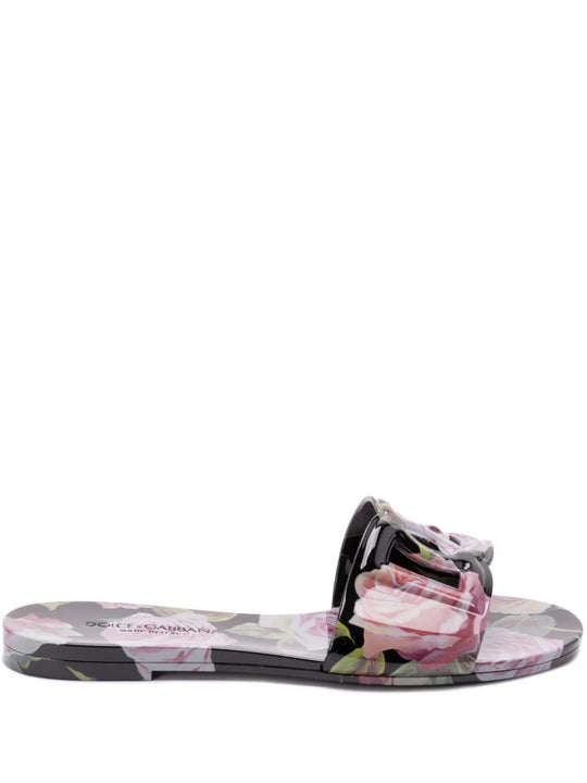 Slide Sandals With Print