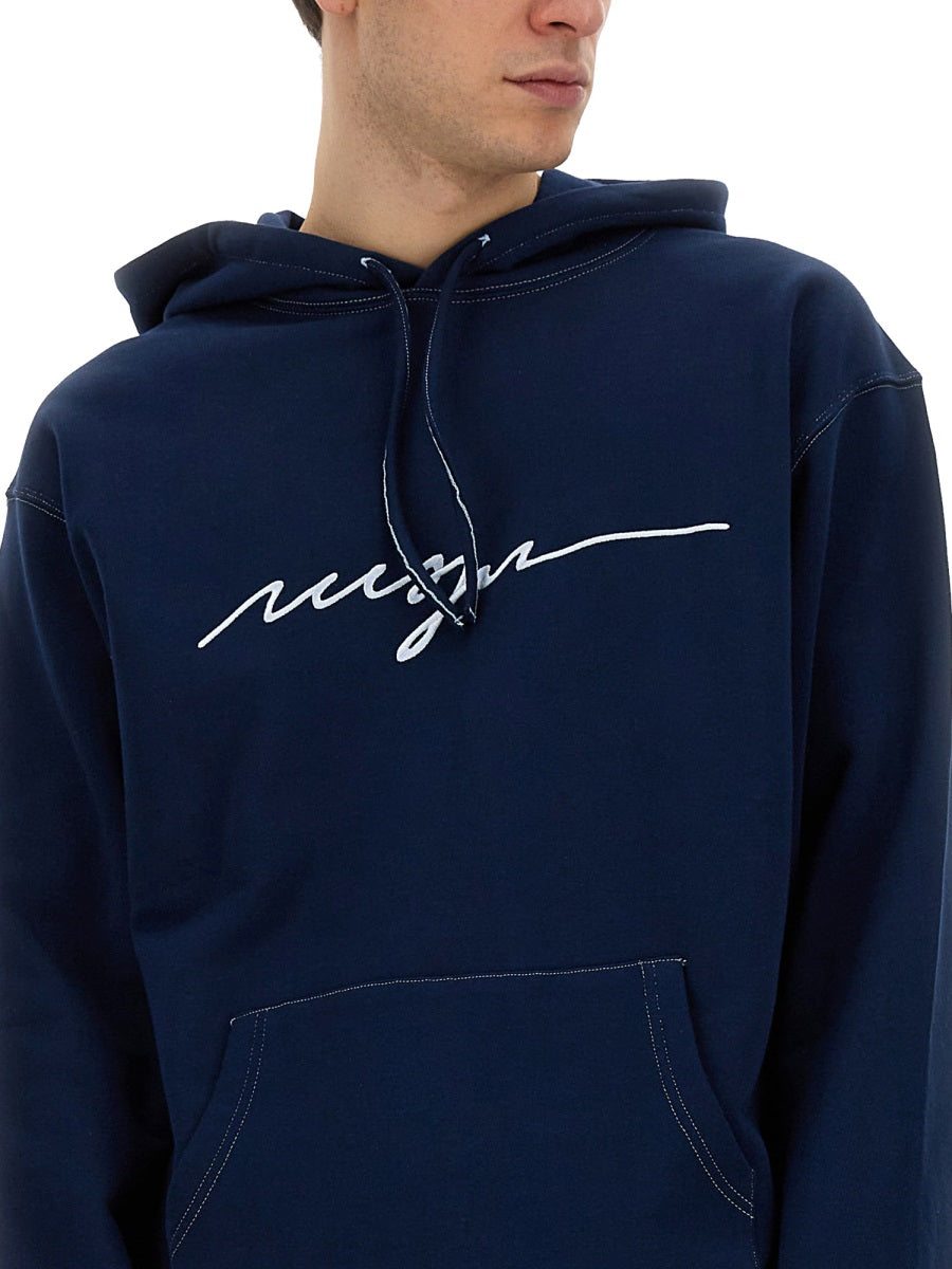 MSGM Sweatshirts - Blue | Wanan Luxury