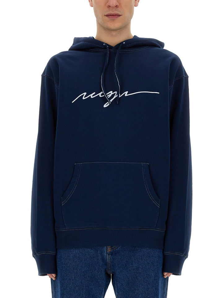 MSGM Sweatshirts - Blue | Wanan Luxury