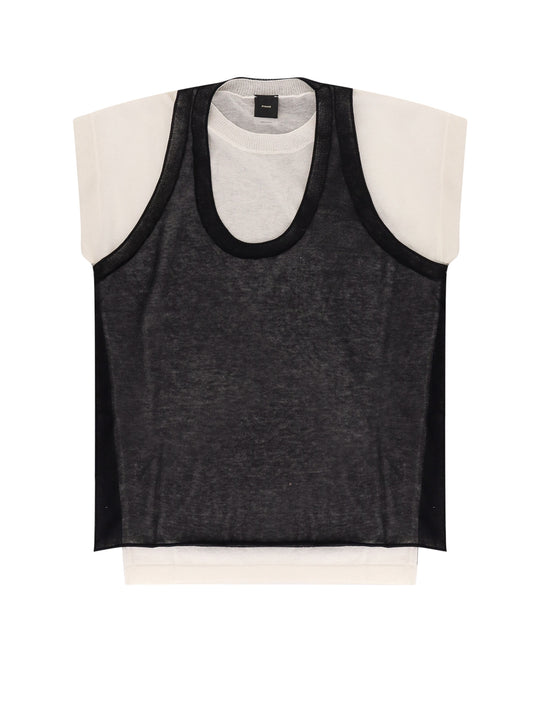 Mark Cotton Blend T-Shirt With Combined Top