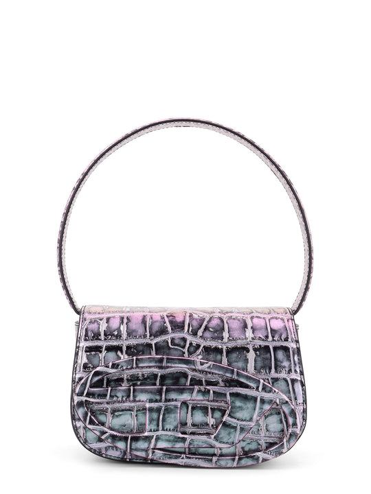 1dr Leather Shoulder Bag Con Logo Oval D