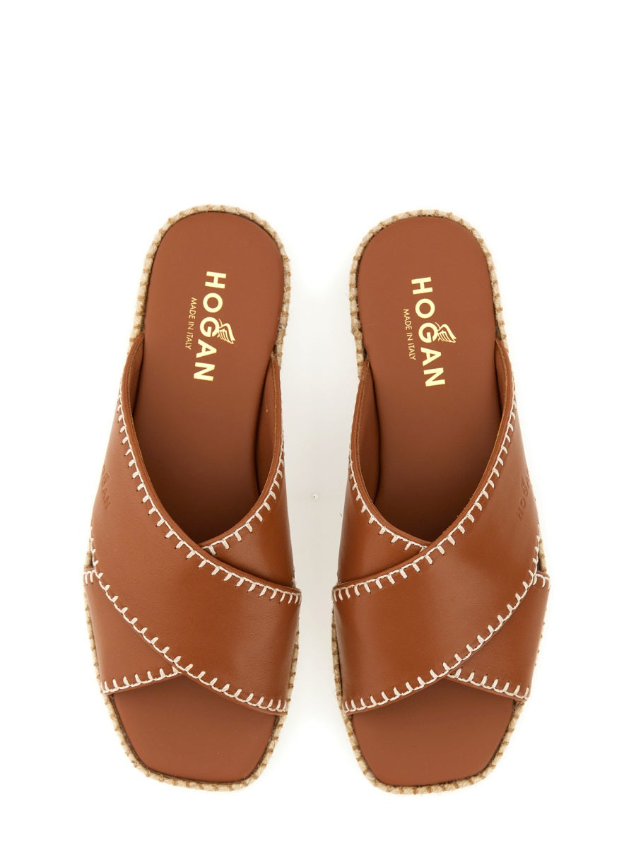 Hogan Sandals - Brown | Wanan Luxury