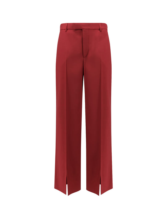 Wool Oversize Low-Rise Trouser With Slit On The Front