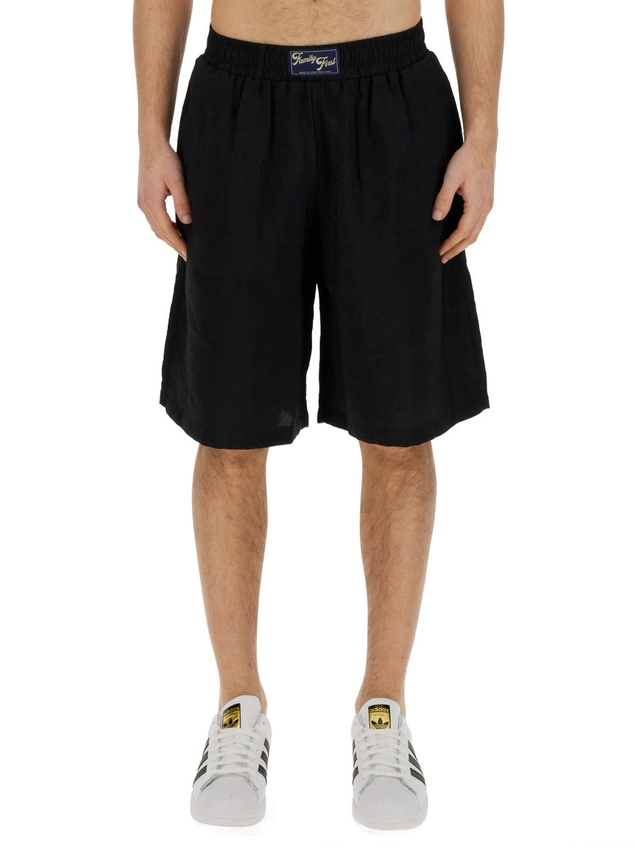 Family First Shorts - Black | Wanan Luxury