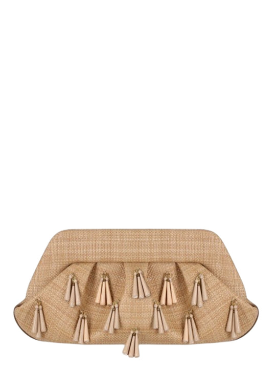 Clutch Emera Paper Fringes Macadamia