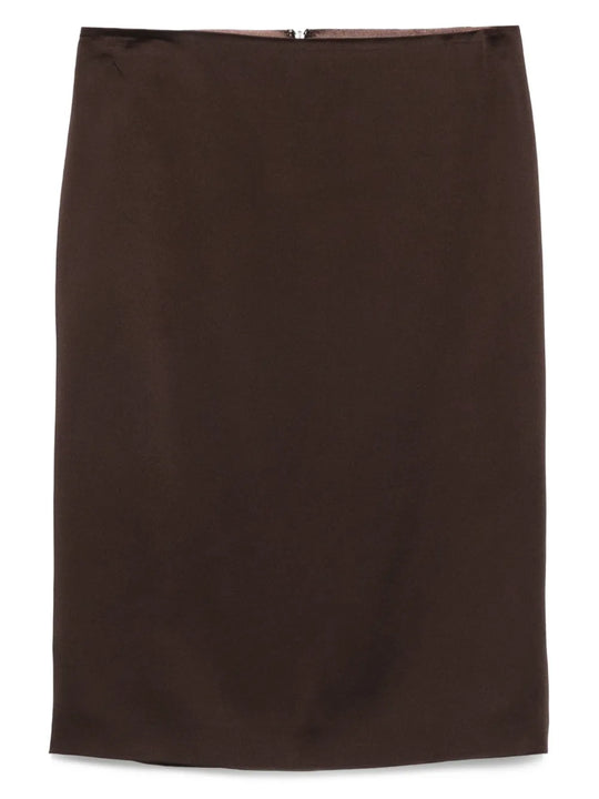 Silk Pencil Skirt