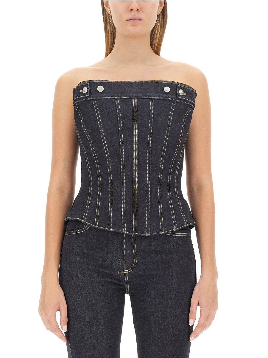 Alexander McQueen Tops - Blue | Wanan Luxury