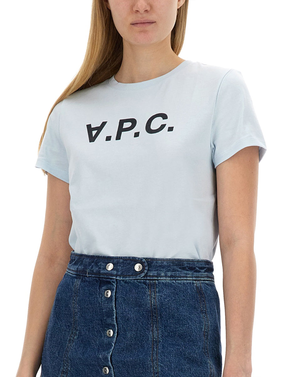 A.P.C. T shirts - Light Blue | Wanan Luxury