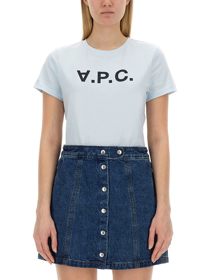 A.P.C. T shirts - Light Blue | Wanan Luxury