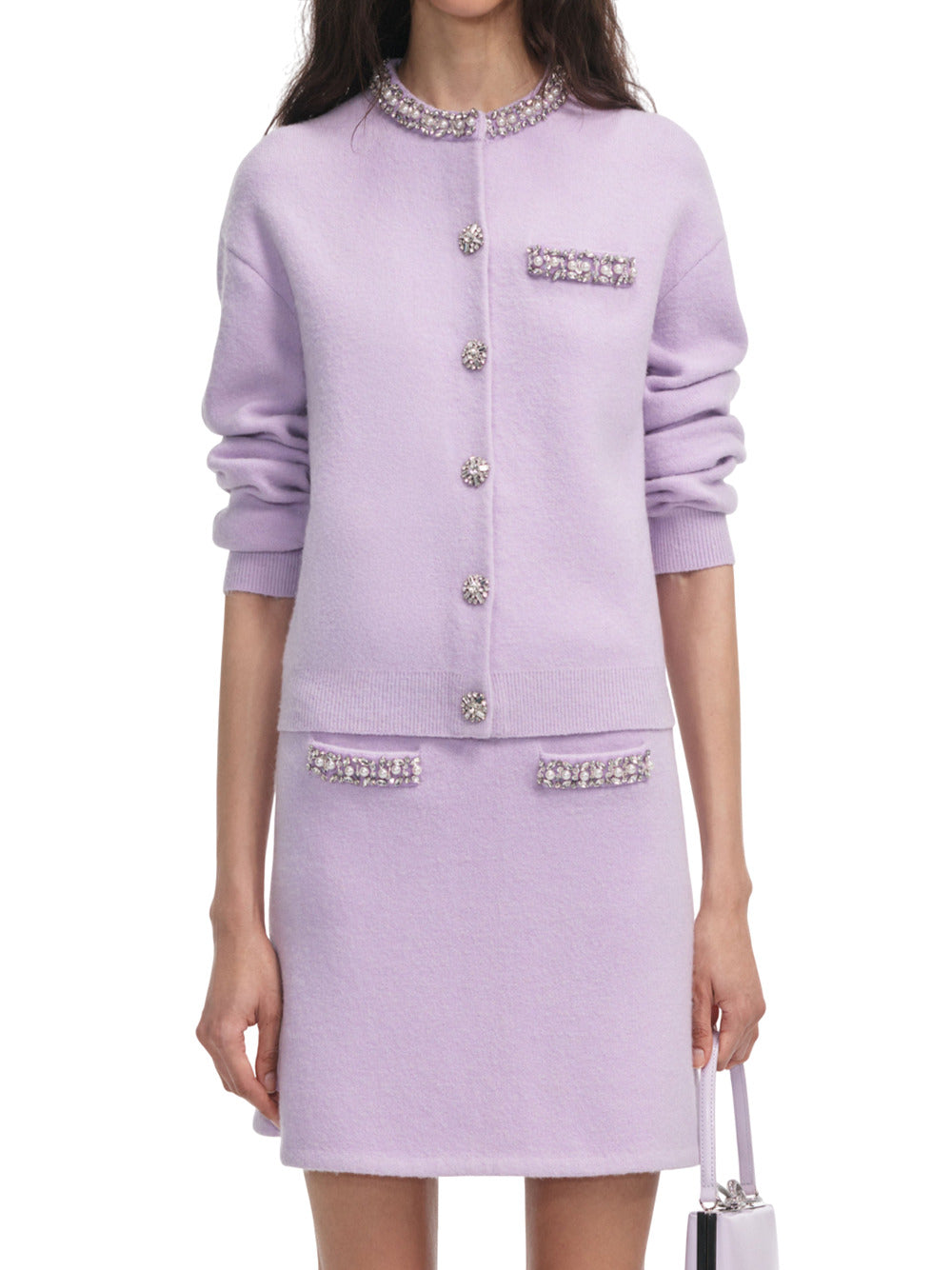 Self-Portrait SKIRT - Pink & Purple | 7cc5f6ef1201fc32c26628d593082238fdd3eaca