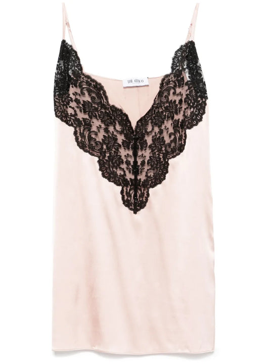 Mini Dress With Lace Inserts