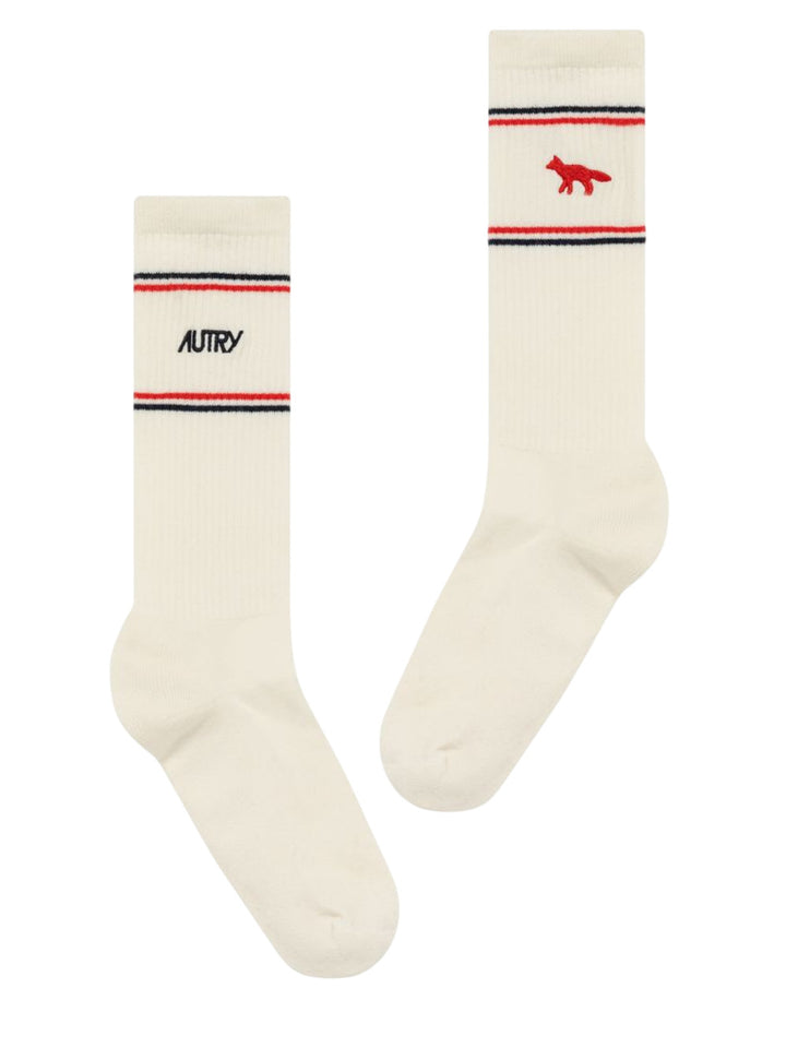 Autry X Maison KitsunÈ SOCKS - White | 0ee6d7dbcad26731f04fc1976702d7532cc10727