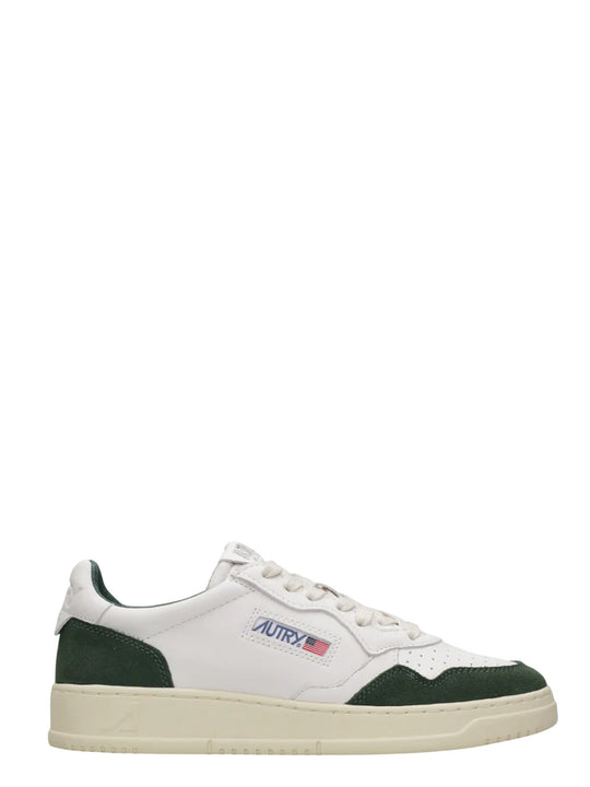 Sneakers Medalist Low Man White And Bottle Green
