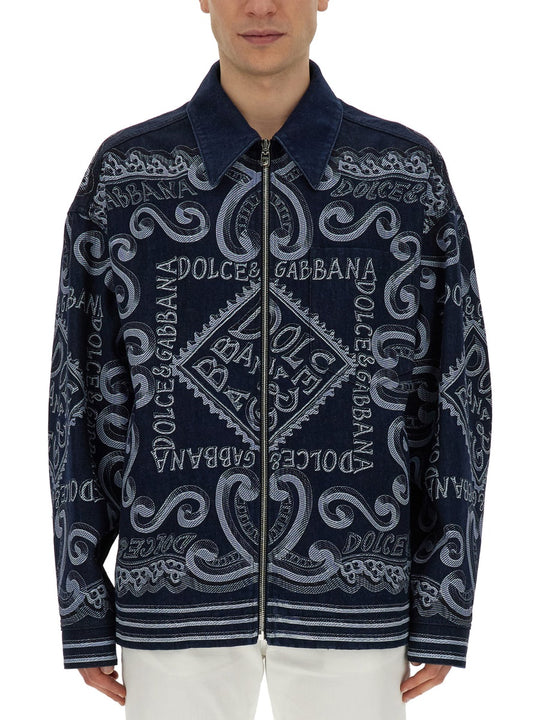 Navy Print Cardigan