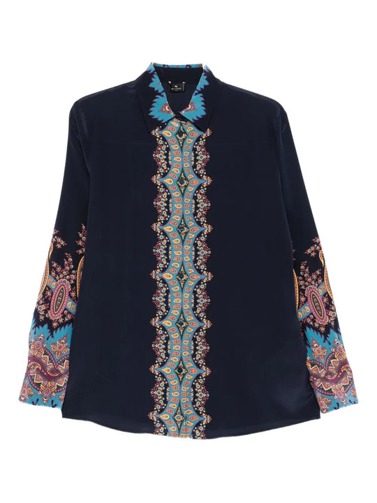 Silk Shirt With Paisley Print