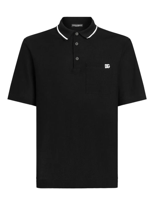 Cotton Polo Shirt With Embroidered Logo