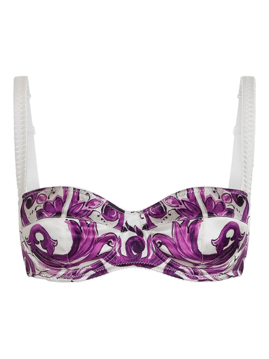 Graphic Print Bra