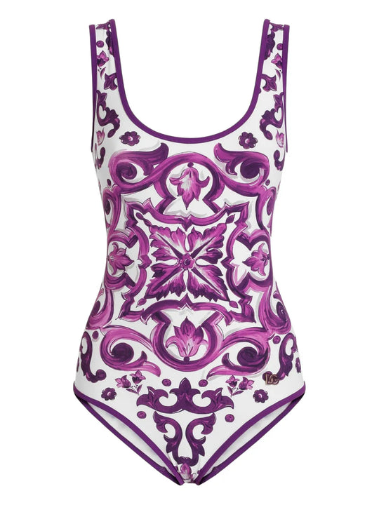 Maiolica Print Swimsuit