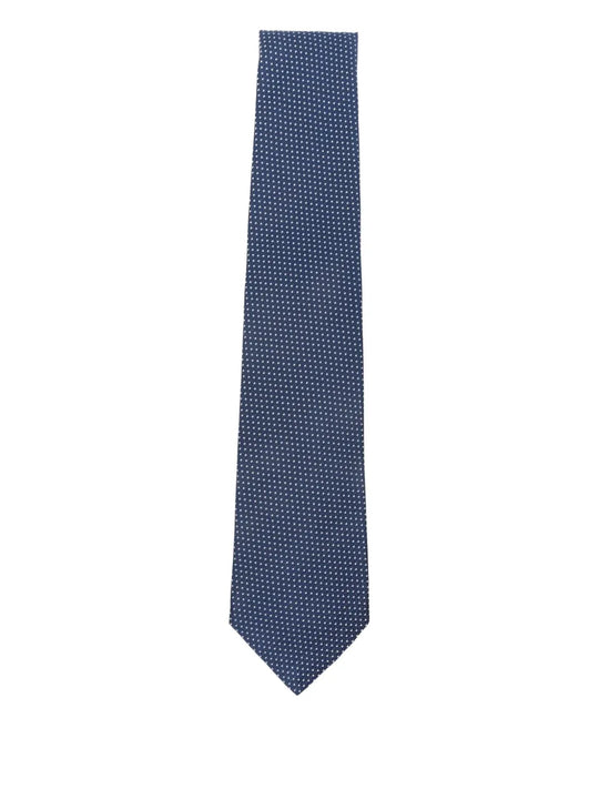 Polka Dot Print Silk Tie