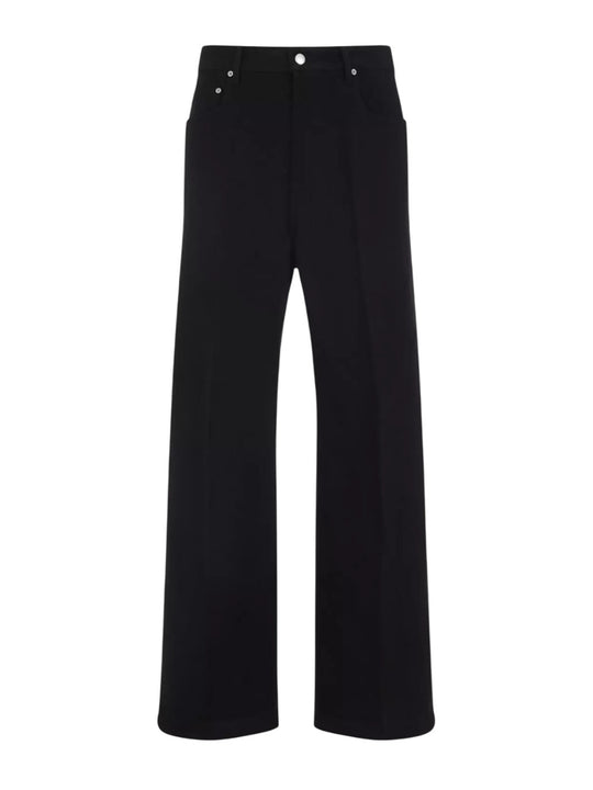 Geth Straight-Fit Wide-Leg Denim Pants