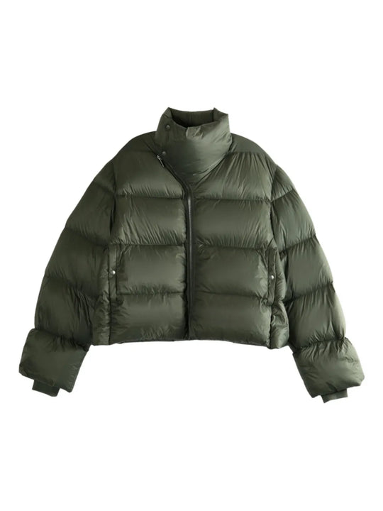 Down Jacket With Asymmetrical Zip
