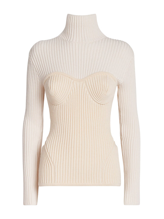 Ribbed Corset Sweater