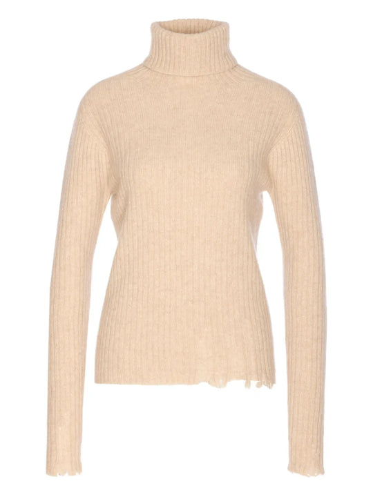 Ribbed Cashmere Turtleneck Sweater