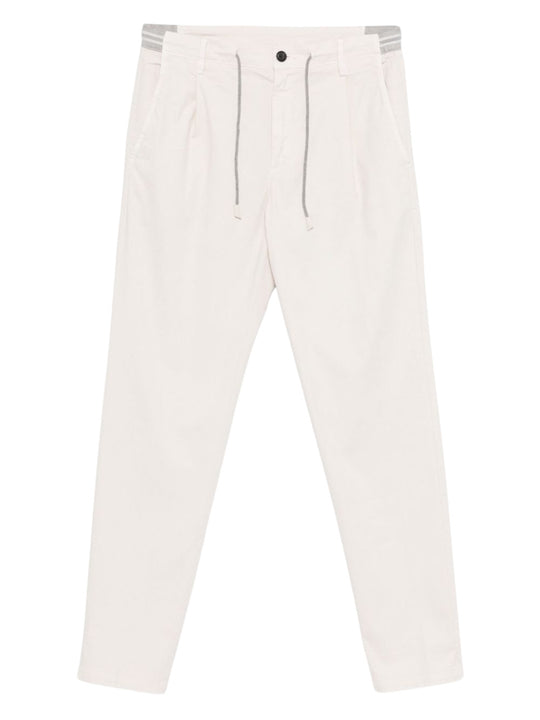 Drawstring Trousers In Light Beige