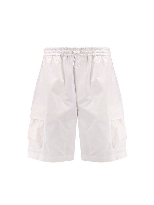 Coated Cotton Shorts With Drawstring