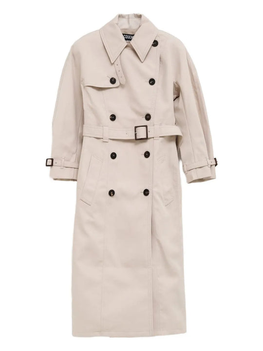 Double-Breasted Trench Coat With Belt