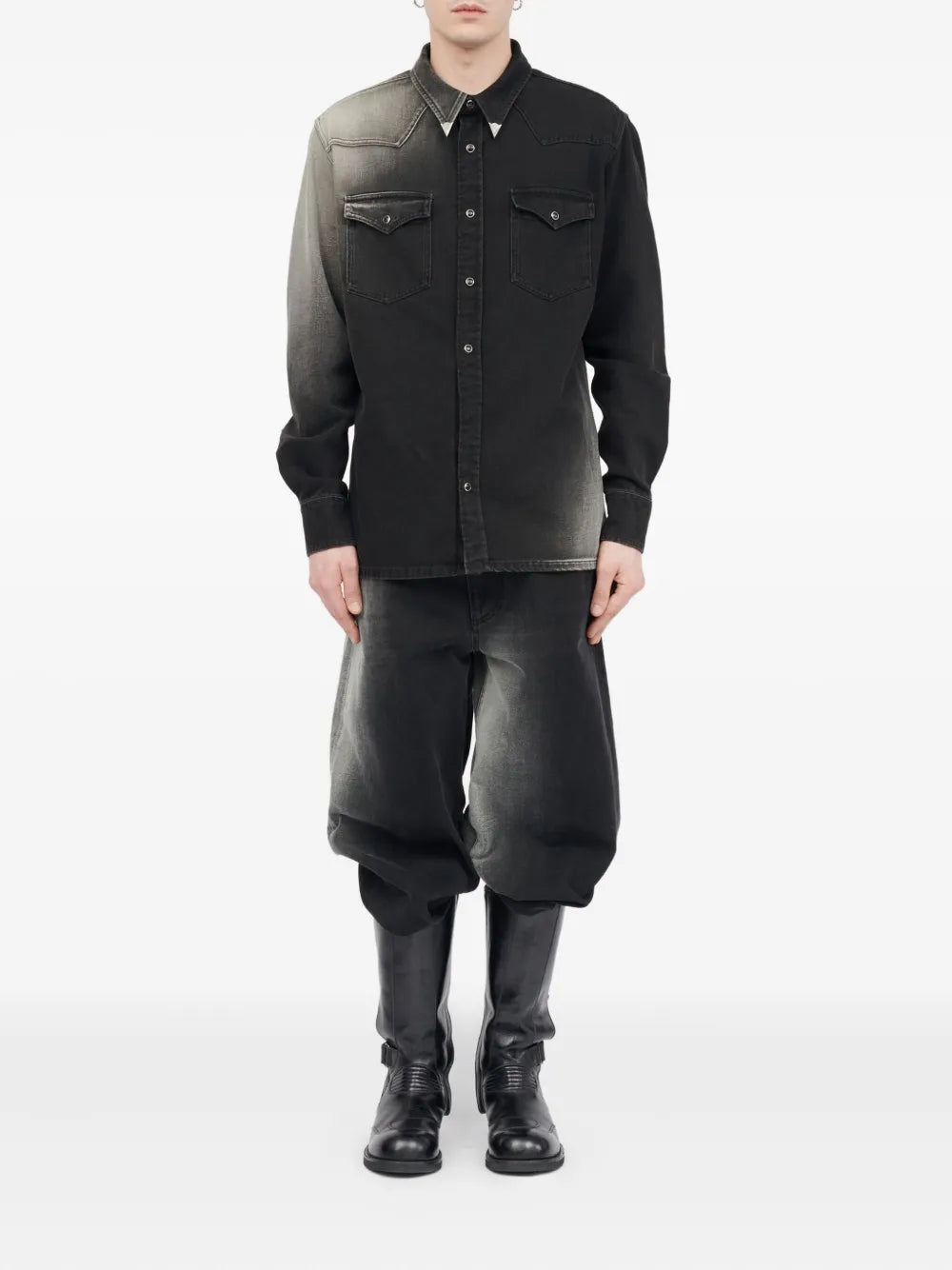 Mm6 Maison Margiela SHIRT - Black | 31f4fbdf06ed07320ff34f4b499d87de0156505f